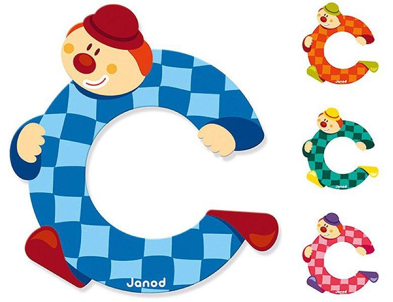 Janod Buchstaben Clown C  