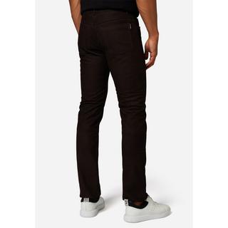 RICANO  Pantalon en cuir pour hommes RT-101 en style 5 poches et en cuir nubuck de buffle robuste - Coupe droite 