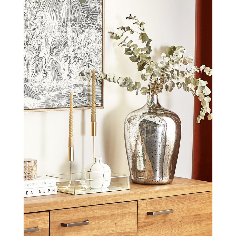 Beliani Vase à fleurs en Verre Traditionnel KACHORI  