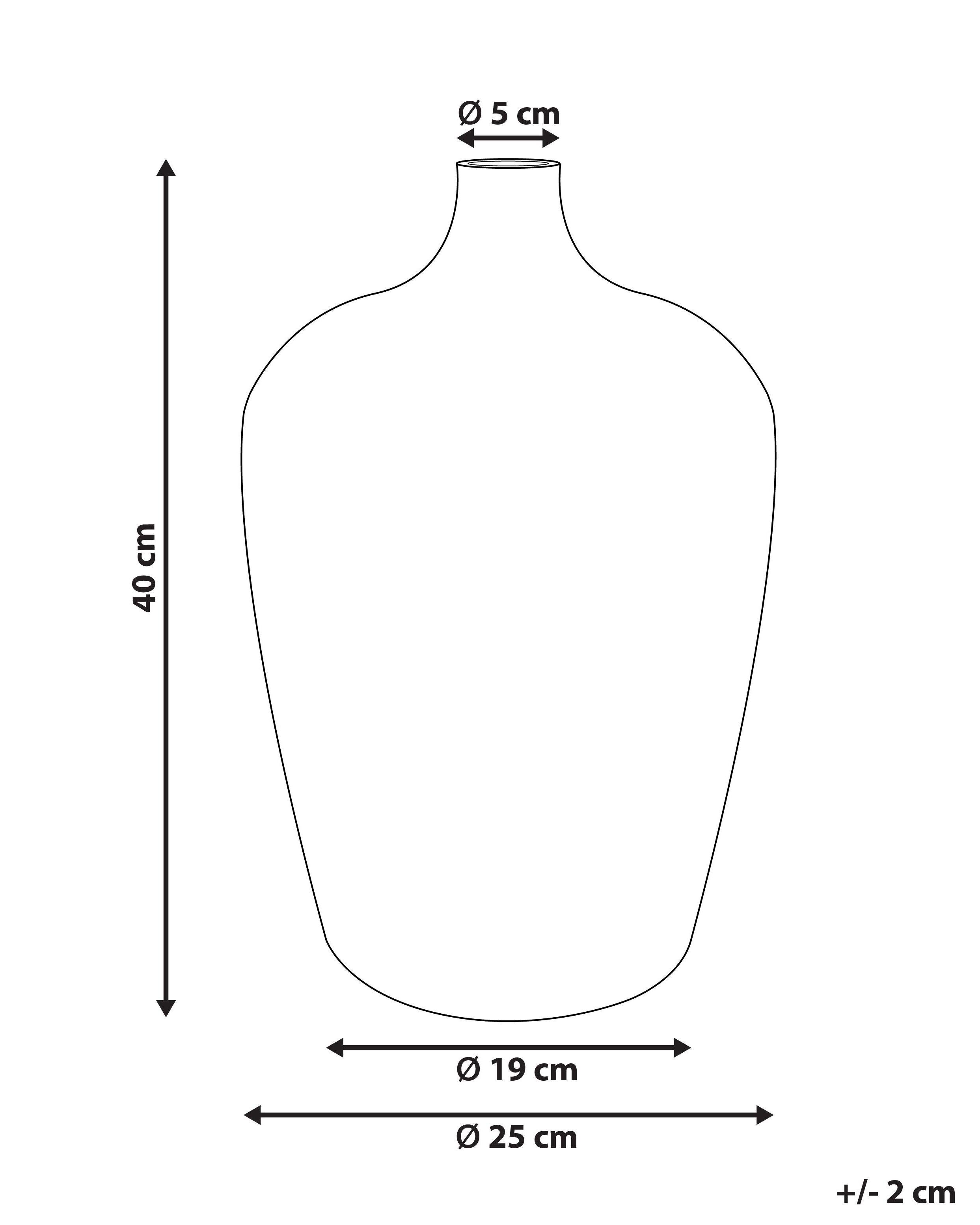 Beliani Vase à fleurs en Verre Traditionnel KACHORI  