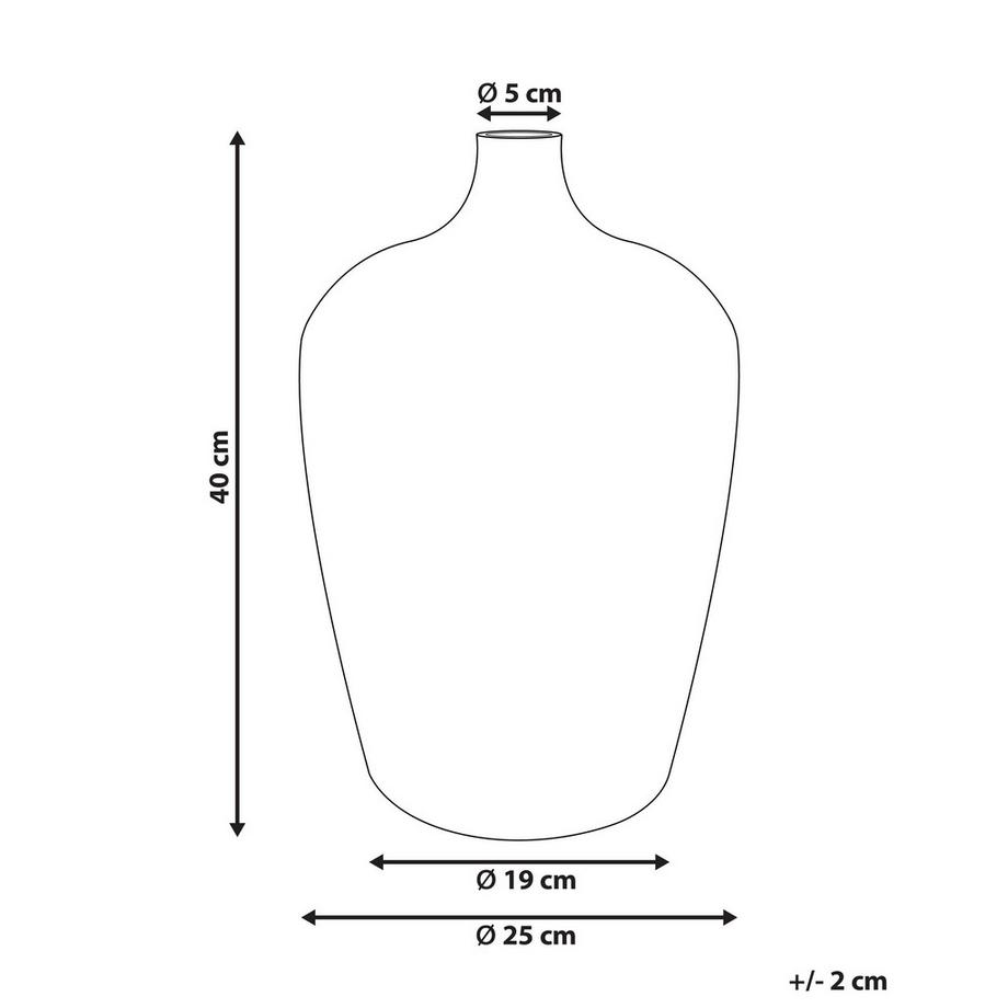 Beliani Vase à fleurs en Verre Traditionnel KACHORI  