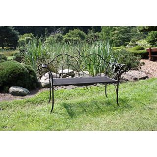 mutoni Banc de jardin Selene acier noir marron 143  