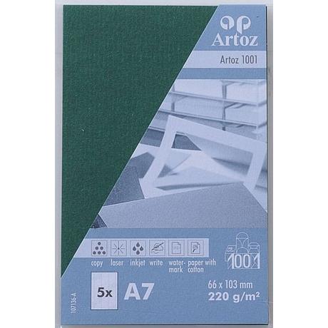 Artoz ARTOZ Karten 1001 A7 107136143 220g, racing green 5 Blatt  