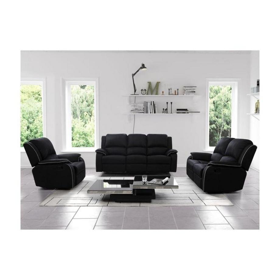 Couchgarnitur Relax Microfaser 3+2+1 HERNANI