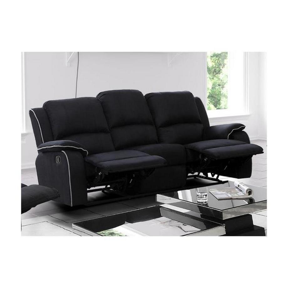 Vente-unique Couchgarnitur Relax Microfaser 3+2+1 HERNANI  