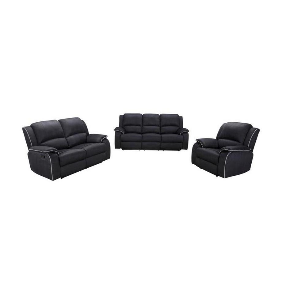 Vente-unique Couchgarnitur Relax Microfaser 3+2+1 HERNANI  