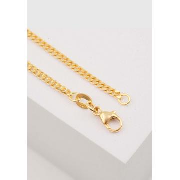 Collier gourmette or jaune 750, 2.4mm, 45cm