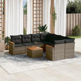 VidaXL set divano da giardino Polirattan  