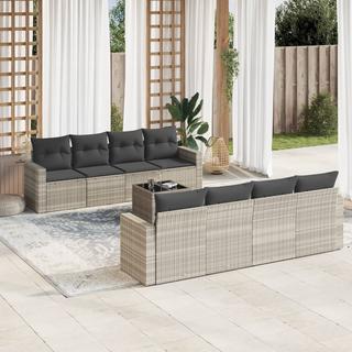 VidaXL set divano da giardino Polirattan  