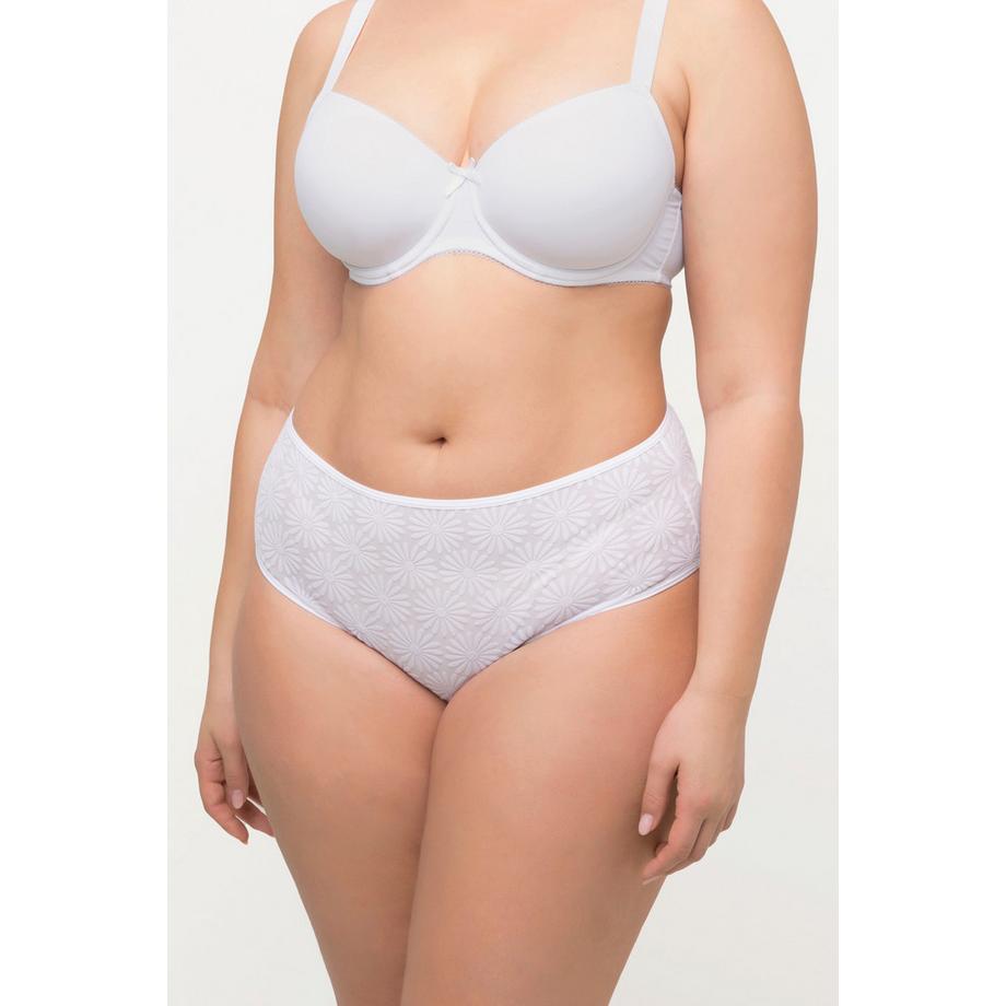 Ulla Popken Midislip Flockdruck Keyhole  