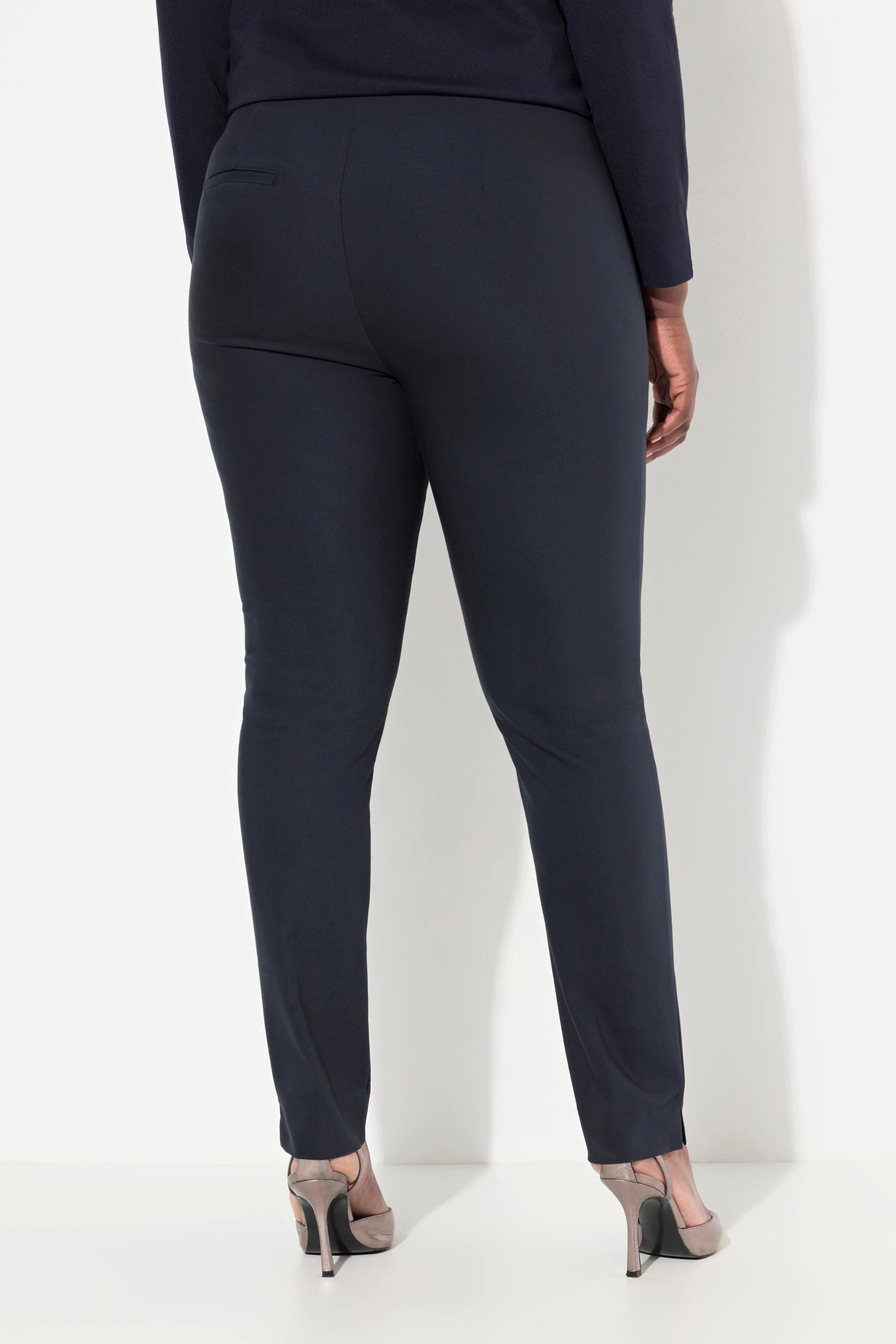 Ulla Popken  Pantalon modèle Sienna, tissu bengaline hautement extensible, taille élastique 