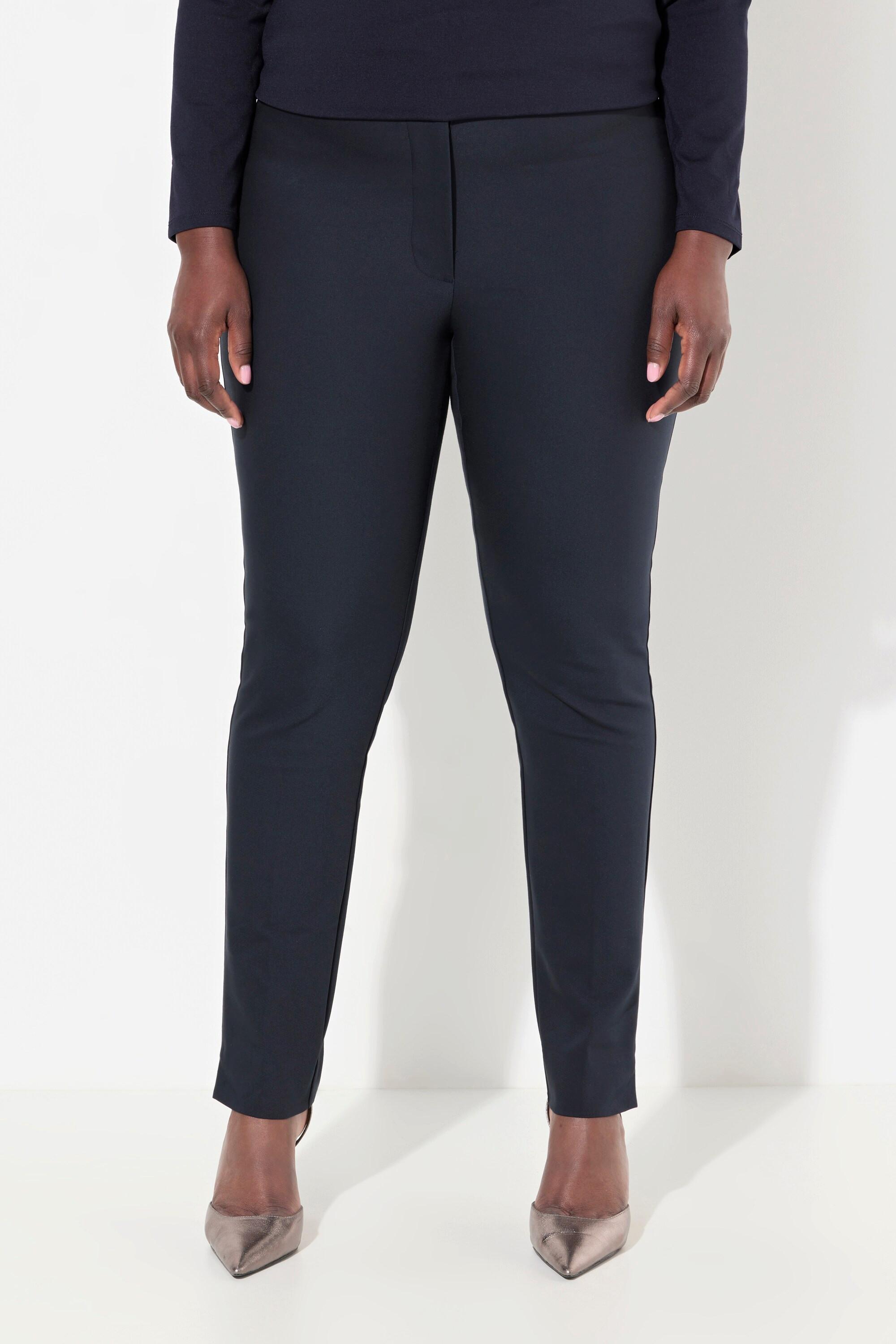 Ulla Popken  Pantalon modèle Sienna, tissu bengaline hautement extensible, taille élastique 