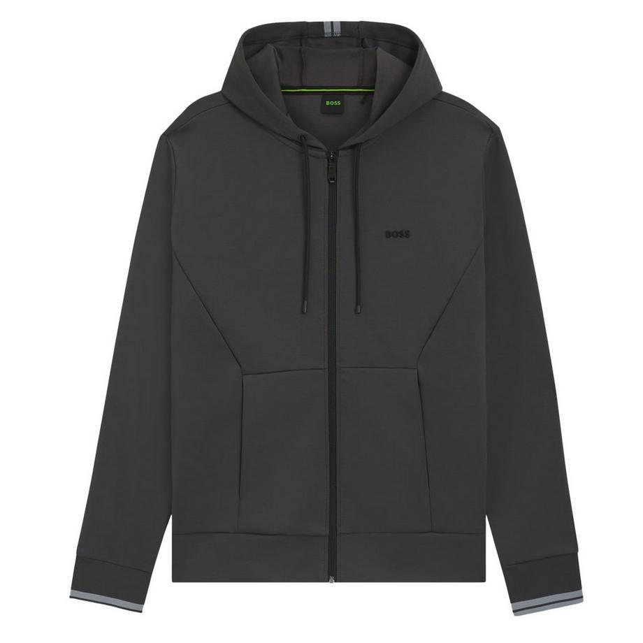 Felpa Con Cappuccio E Zip Intera Sport Elasticizzato