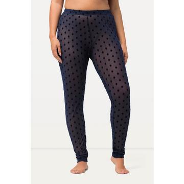 Leggings di mesh con floccatura a pois