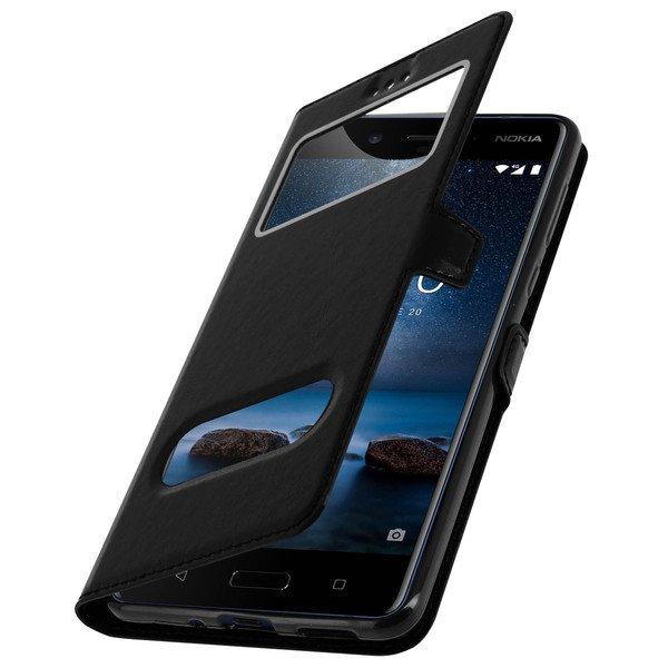 Image of Nokia 8 Flip Case Doppelfenster Schwarz