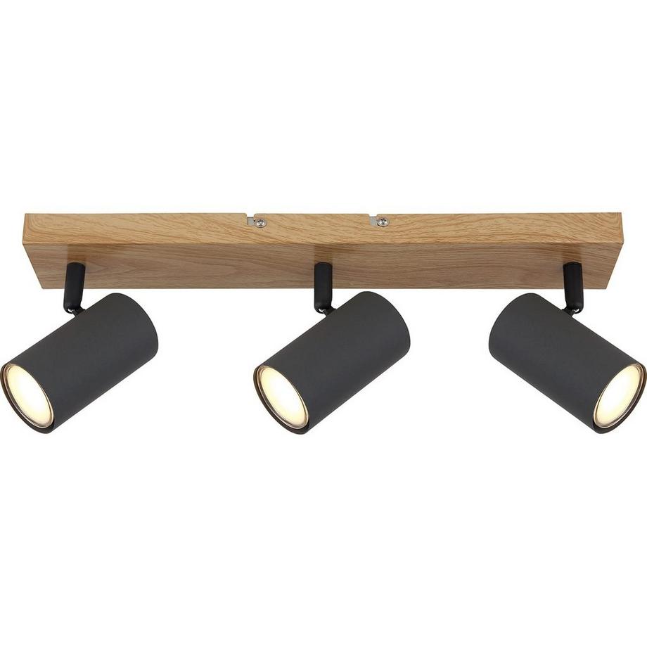 mutoni Faretto Robby in metallo grafite scuro 3xGU10  