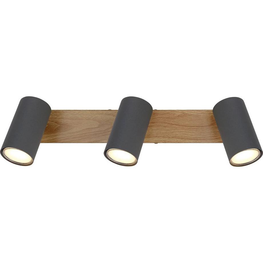 mutoni Faretto Robby in metallo grafite scuro 3xGU10  