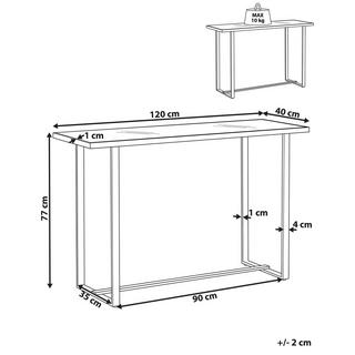 Beliani Konsolentisch aus Sicherheitsglas Modern PLANO  