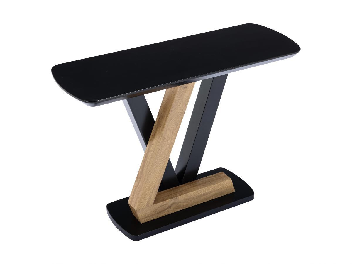 Image of Wandkonsole - MDF - Holzfarben & Schwarz- BANEMIA Wandkonsole - MDF - Holzfarben & Schwarz- BANEMIA