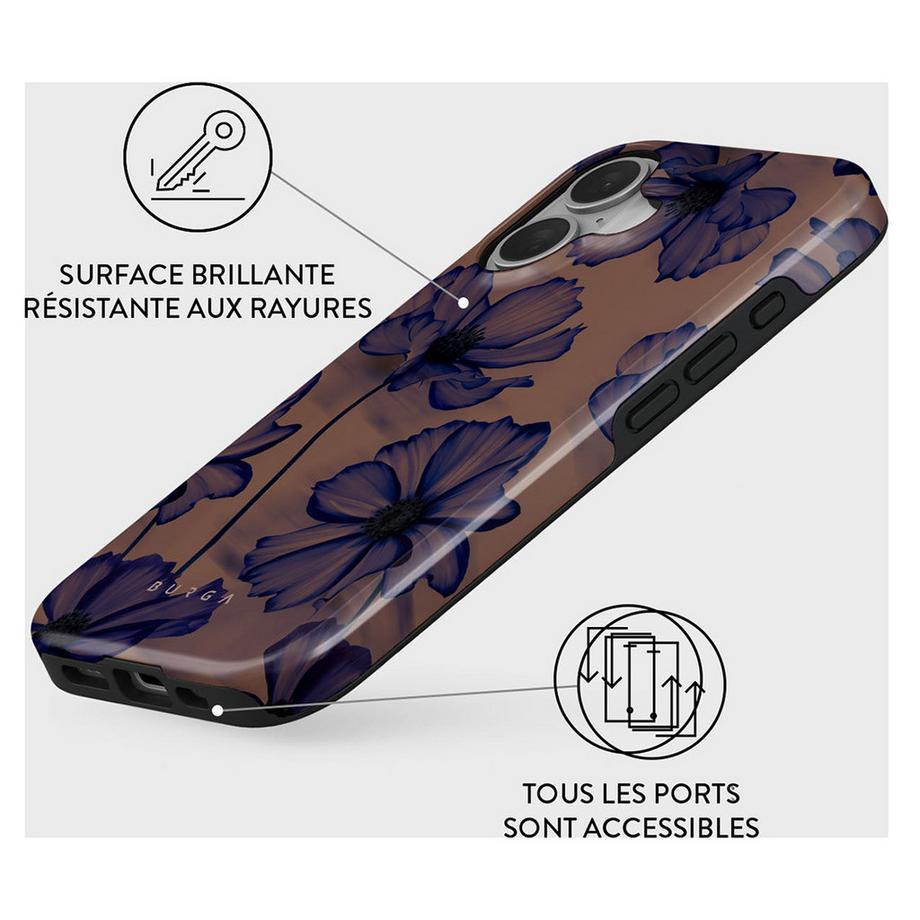 Burga  Custodia per iPhone 16 MagSafe Tough Antiurto modello Velvet Night 