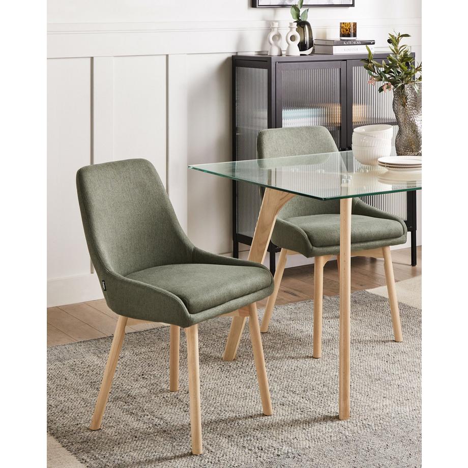 Beliani Set di 2 sedie da pranzo en Tessuto Classico MELFORT  