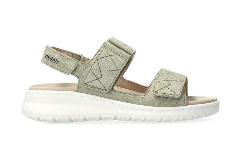 Image of Britany - Leder Sandale Damen Grün 38