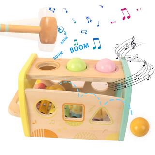 Activity-board  Xylophone et marteau, 3 en 1 jouet musical éducatif pour les enfants d'âge préscolaire jouet en bois jouet éducatif jouet pour la motricité 