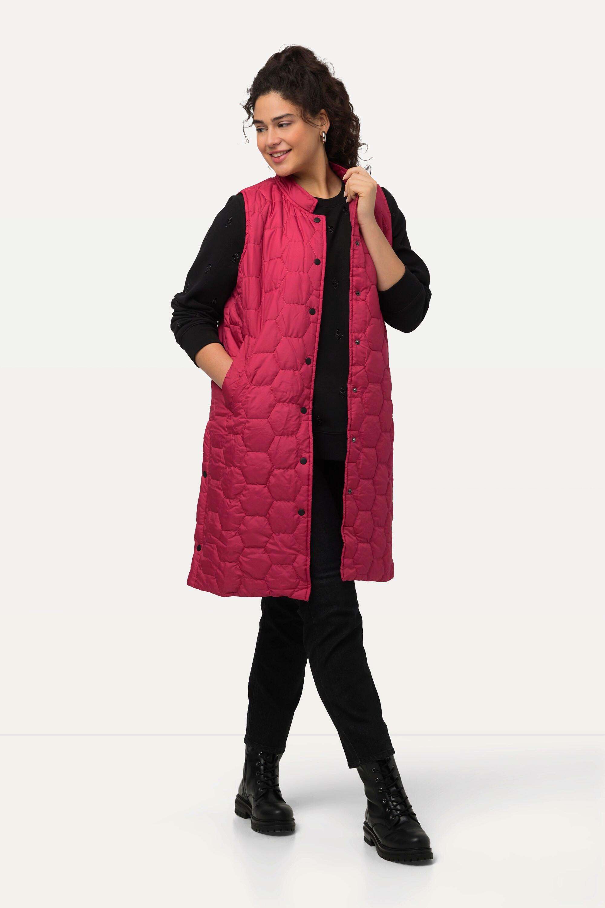 Ulla Popken HYPRAR Gilet Trapuntato Bottoni Automatici Laterali  