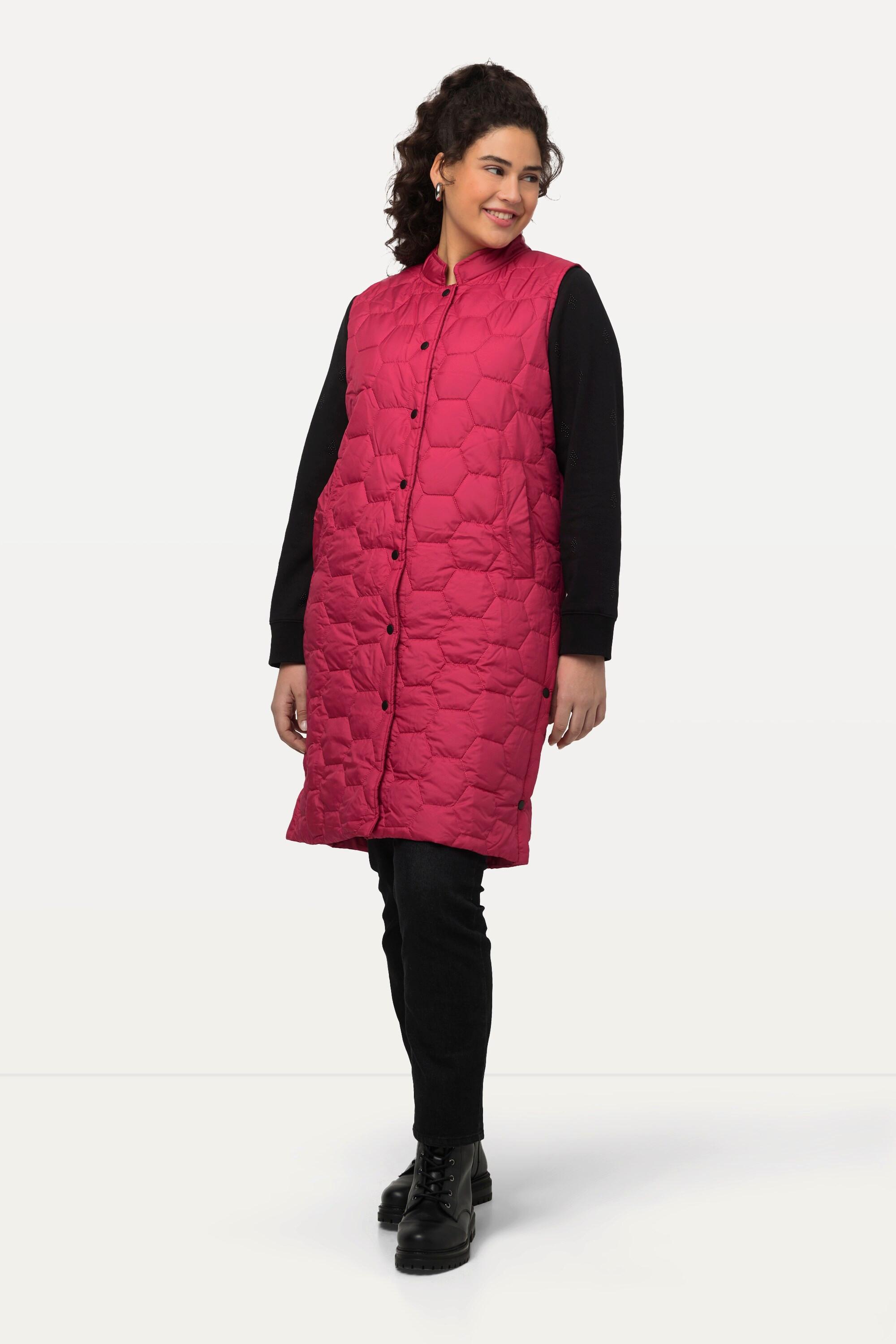 Ulla Popken HYPRAR Gilet Trapuntato Bottoni Automatici Laterali  