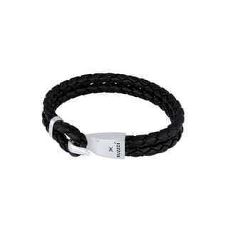 Kuzzoi  Armband  Leder Basic Haken-Verschluß 925 Silber 