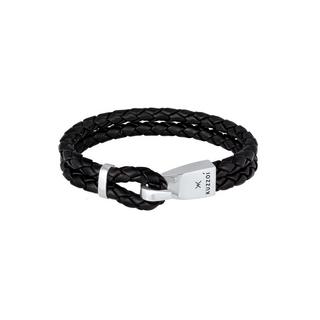 Kuzzoi  Armband  Leder Basic Haken-Verschluß 925 Silber 