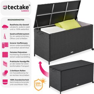 Tectake Auflagenbox mit Aluminiumgestell und Rollen  