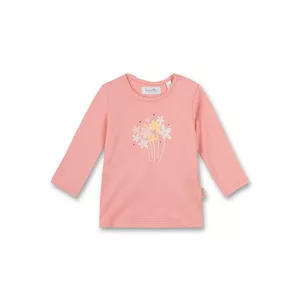 Baby Mädchen-Shirt langarm Blume rosa
