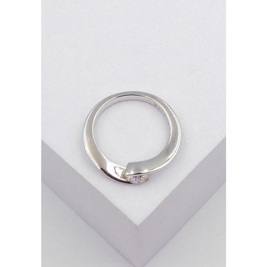 MUAU Schmuck  Bague Solitaire Diamant 0.40ct. or blanc 750 
