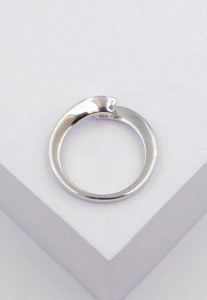 MUAU Schmuck  Bague Solitaire Diamant 0.40ct. or blanc 750 