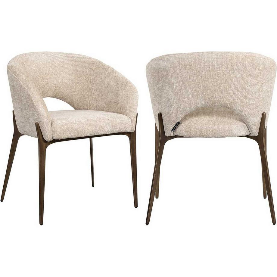 mutoni Chaise de salle à manger Kenzi cream unicorn  