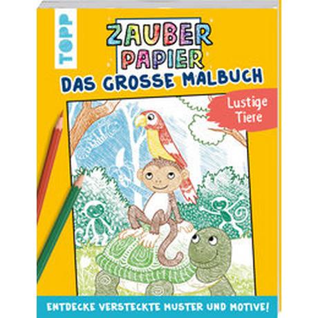 Zauberpapier - Das große Malbuch - Lustige Tiere Hecher, Mimi Copertina rigida 