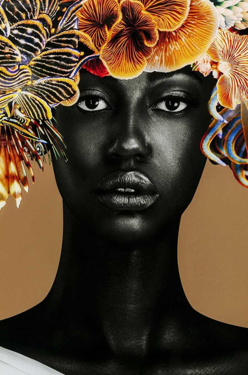 KARE Design Tableau encadré Flower Hair 120x120  