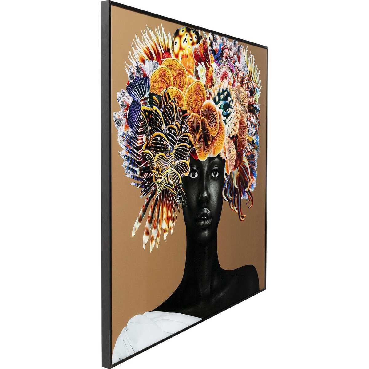 KARE Design Gerahmtes Bild Flower Hair 120x120  