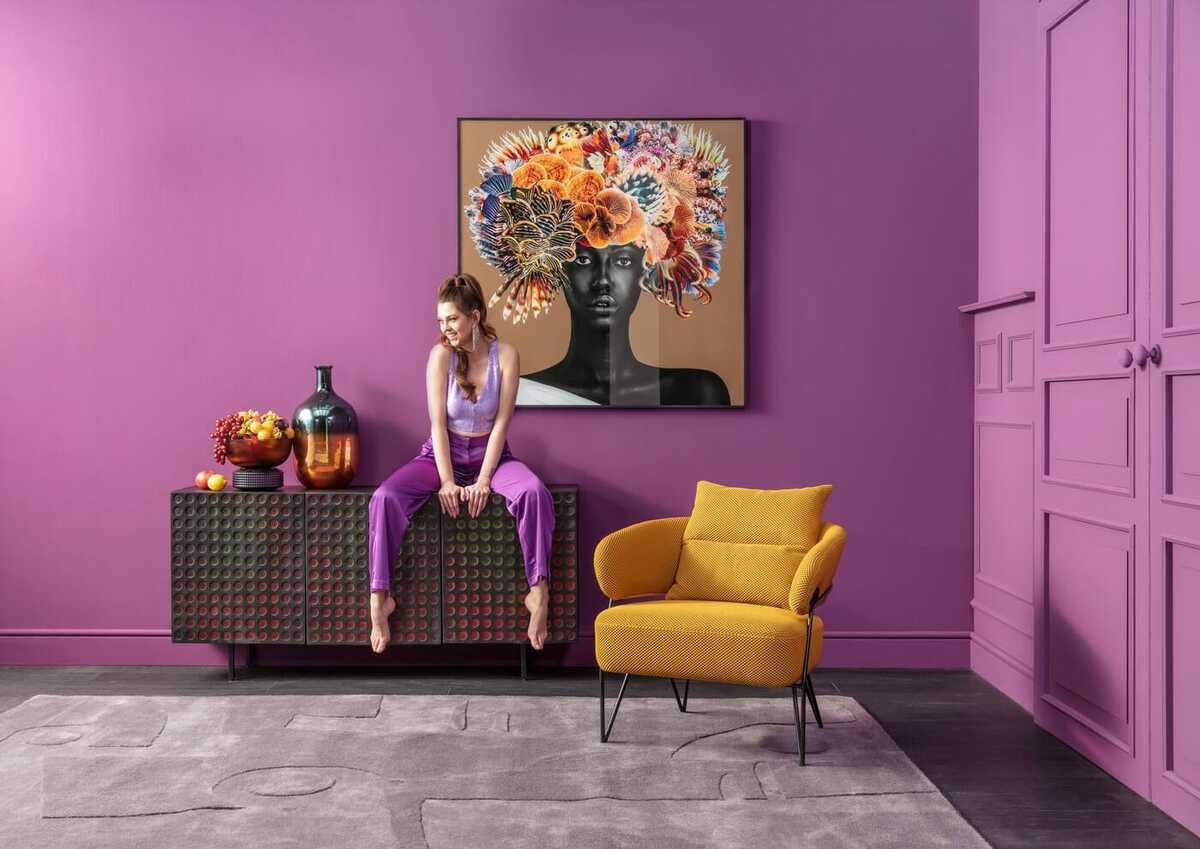 KARE Design Tableau encadré Flower Hair 120x120  