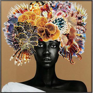 Gerahmtes Bild Flower Hair 120x120