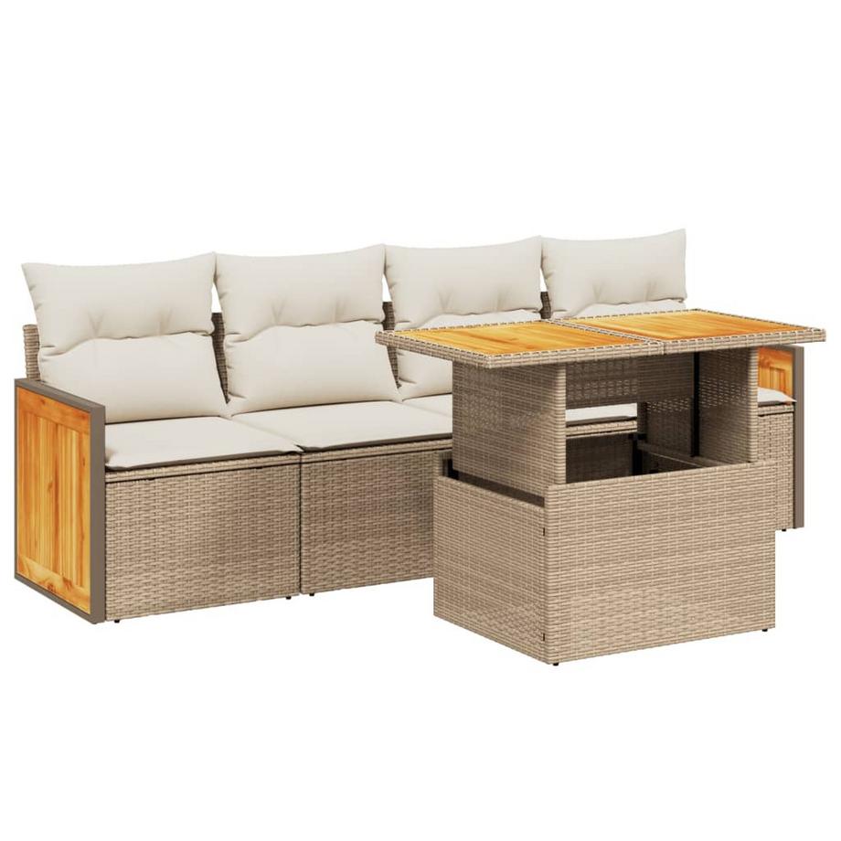 set divano da giardino Polirattan