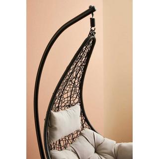 mutoni Fauteuil suspendu de jardin Amirantes avec coussin noir  