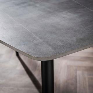 mutoni Table de salle à manger céramique gris clair 140x80  