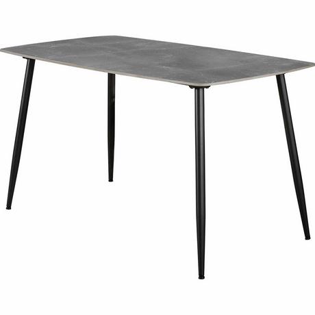 mutoni Table de salle à manger céramique gris clair 140x80  