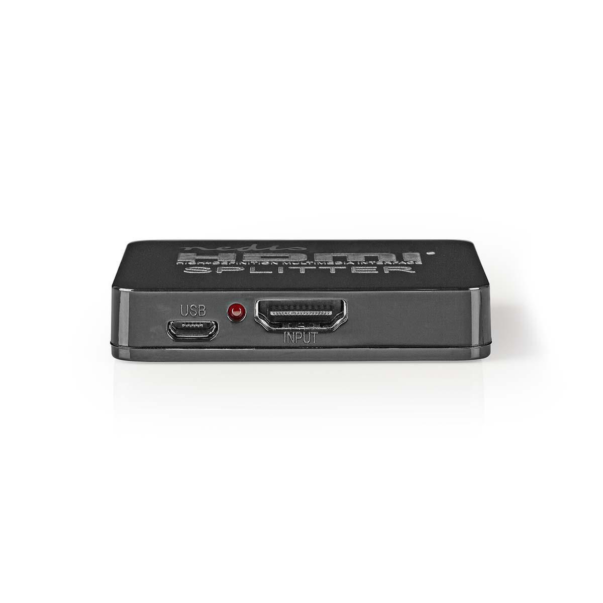 Image of Hdmi™ Splitter | 2 Port(s) | Hdmi™ Eingang | 2x Hdmi™ Ausgang | 4k@30hz | 2.25 Gbps | Abs/pvc | Schwarz Unisex