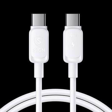 Câble USB-C vers USB-C 100 W, 3 m - Blanc