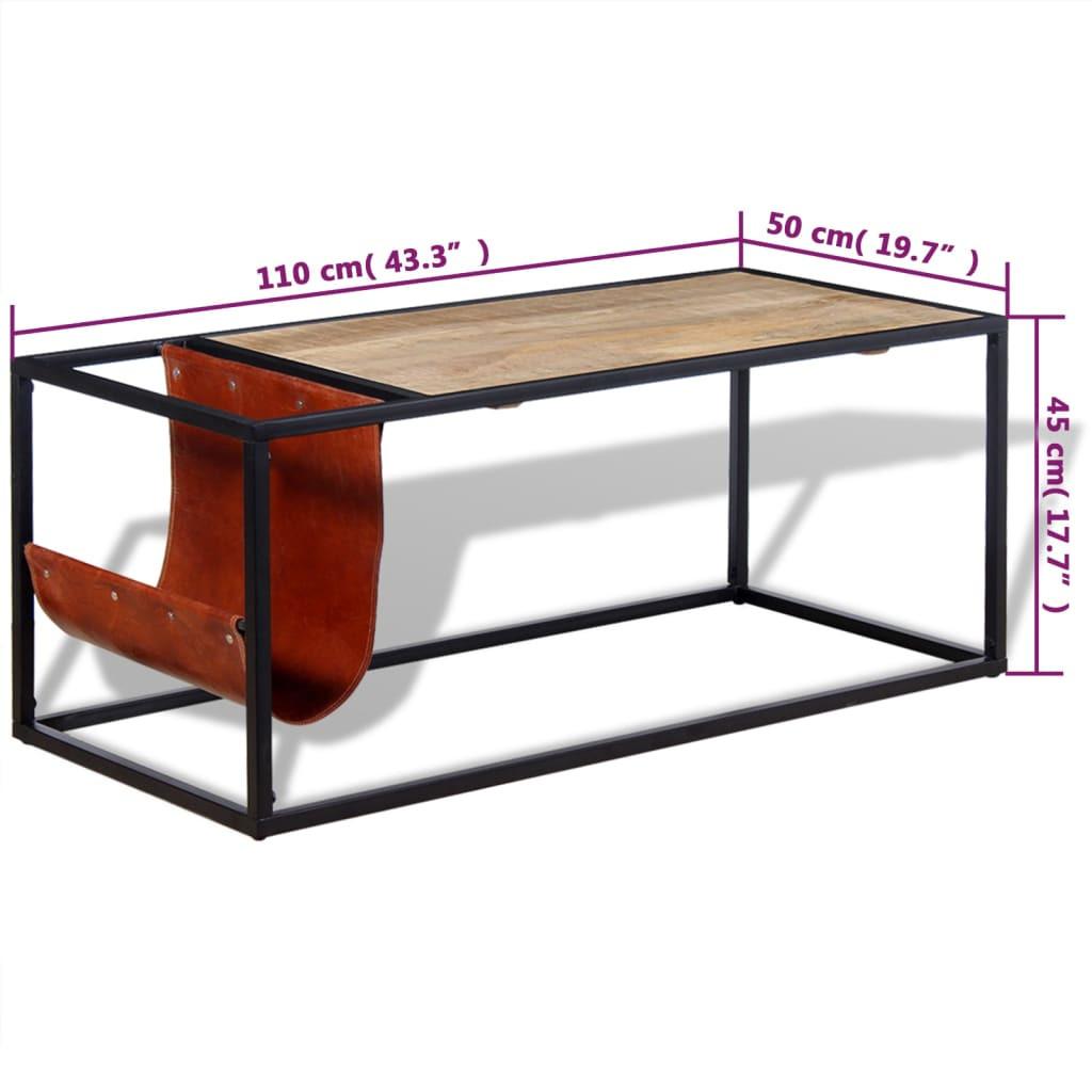 VidaXL Table basse bois  