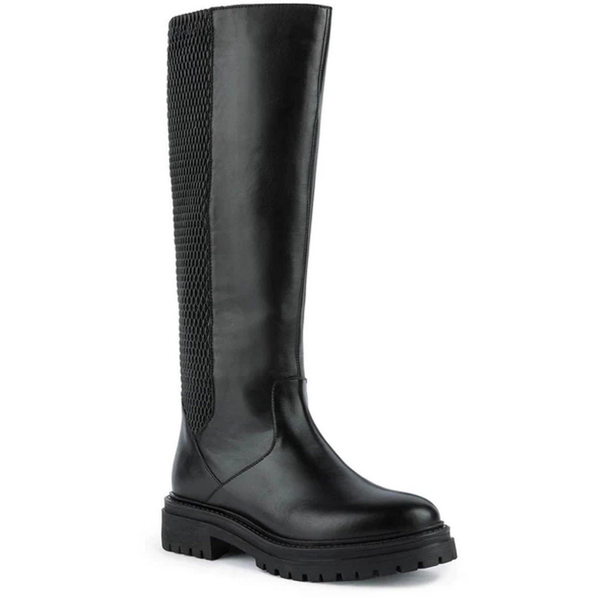 Image of Kniehohe Stiefel D Iridea J, Leder Damen Schwarz 40