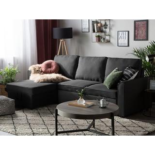 Beliani Rechtsseitiges Ecksofa aus Polyester Modern NESNA  